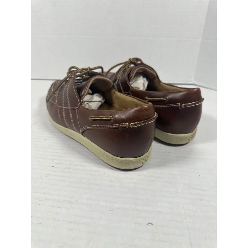 FootJoy Contour Casual Brown Leather Spikeless Golf Shoes Mens 11.5 M‎ 54332